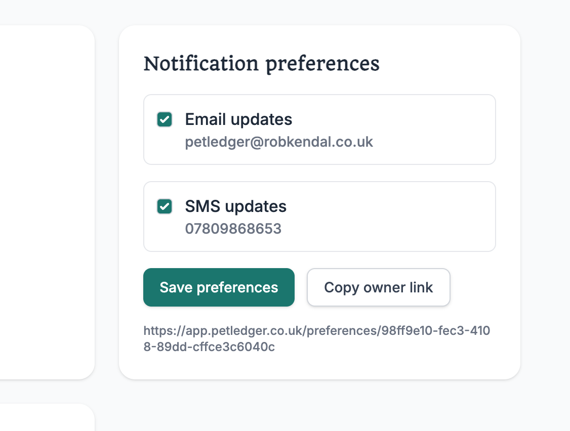 Send Updates via Email or SMS